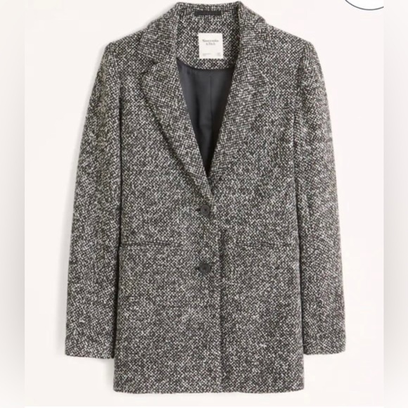 Abercrombie & Fitch heavyweight textured blazer coat size m - Picture 5 of 5